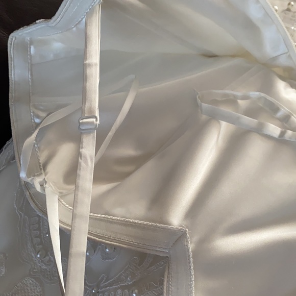 Off white Beaded Lace Wedding Dress - Picture 9 of 11